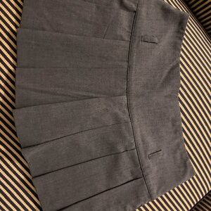 Grey Pleated Skirt